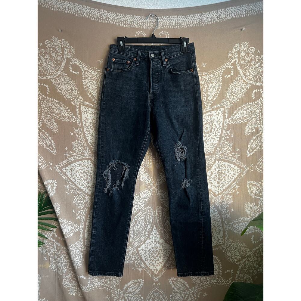Levi’s 501 S Skinny Jeans in Washed Black